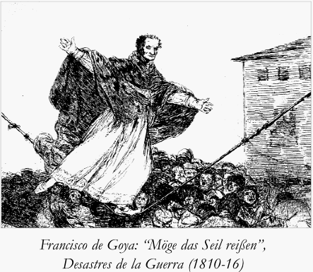 Francisco de Goya: „M�ge das Seil rei�en“, Desastres de la Guerra (1810-16)