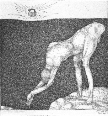 Paul Klee: Ein Mann versinkt vor der Krone (1904)