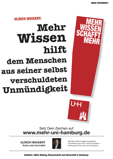 Ulrich Wickert: Mehr Wissen hilft dem Menschen aus seiner selbstverschuldeten Unmündigkeit